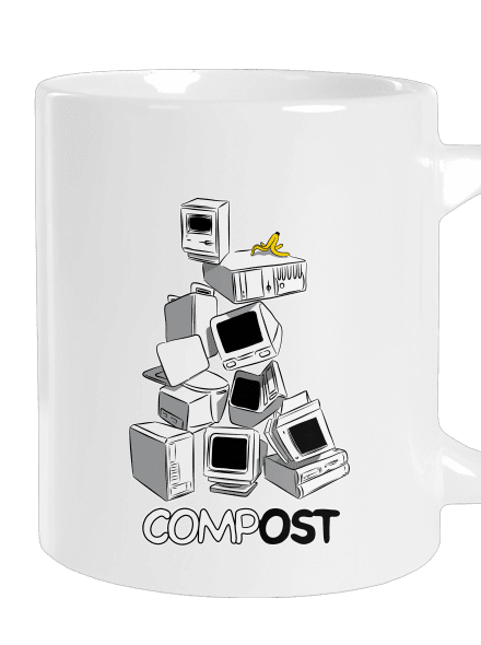 Compost velký hrnek White