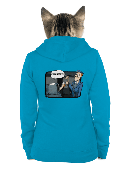 Cvakněte si dámská mikina na zip Blue Atol