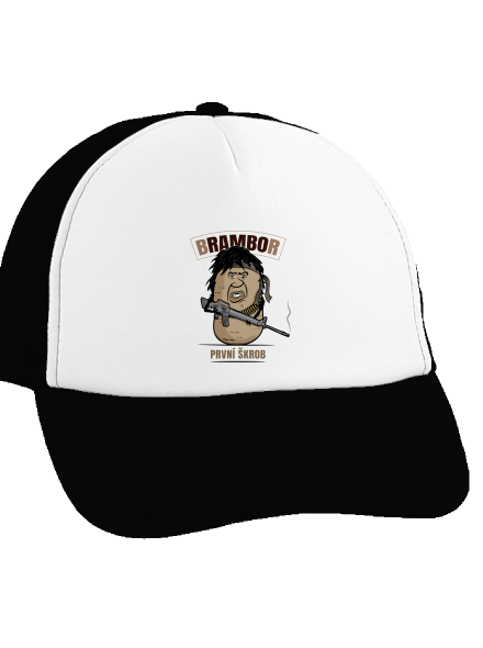Brambor kšiltovka truckerka Black cap