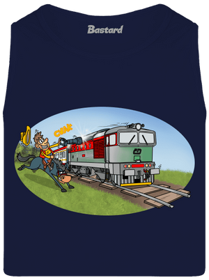 Šotouš na lovu pánské tílko French Navy