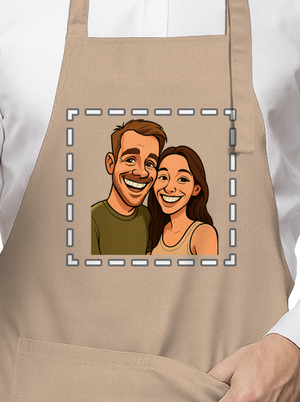 Karikatura z vlastní fotky zástěra Rope