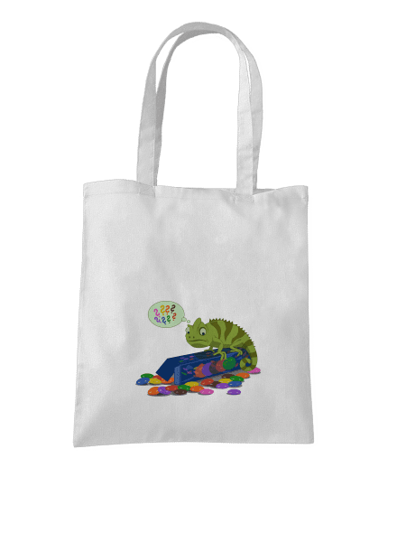 Zmatený chameleon taška White