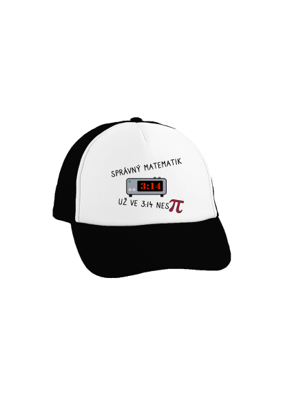 Matematik nespí kšiltovka truckerka Black cap