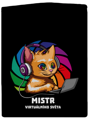 Mistr virtuálního světa pánská mikina na zip Black