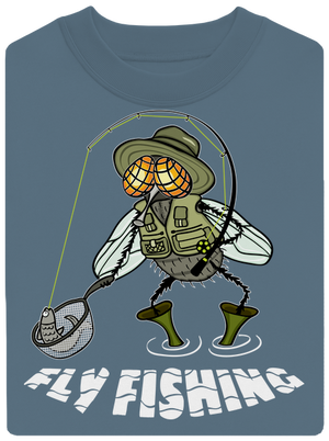 Fly fishing unisex mikina bez kapuce Nordic Blue