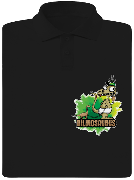 Dilinosaurus pánská polokošile Black