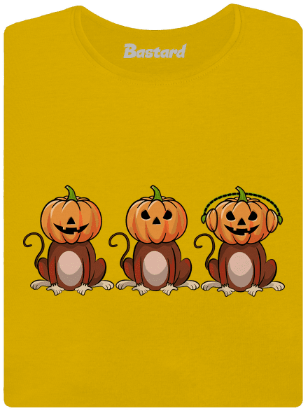 Halloween opičky dámské tričko Yellow