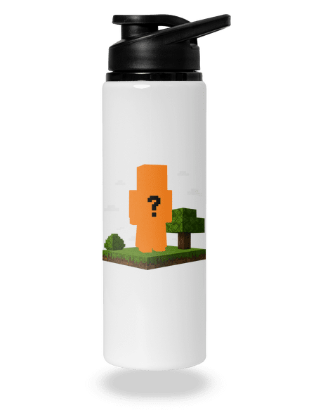 Minecraft z vlastní fotky lahev na vodu White