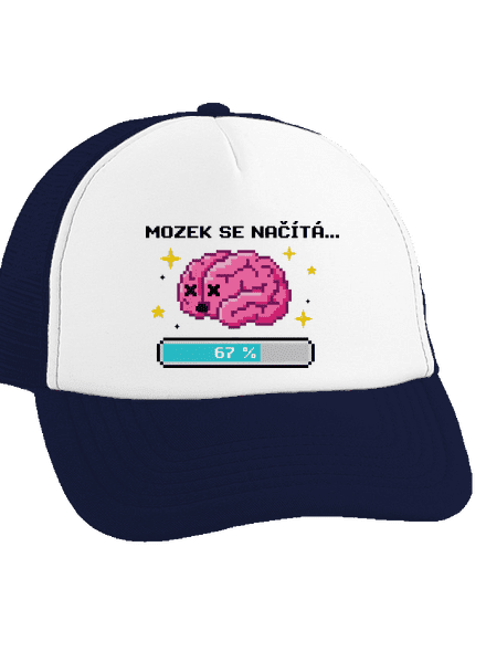 Mozek se načítá kšiltovka truckerka French Navy cap