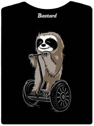 Lenochod dámské tričko s lemem Black