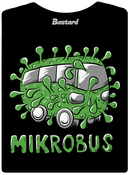 Mikrobus dámské tričko s lemem Black