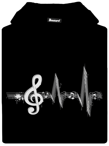 Žiju muzikou dětská mikina klokanka Black