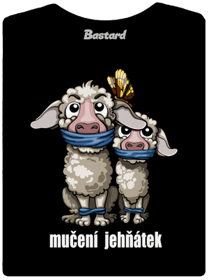 Mučení jehňátek dámské tričko s lemem Black