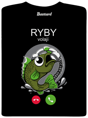 Ryby volají pánské dlouhý rukáv Black