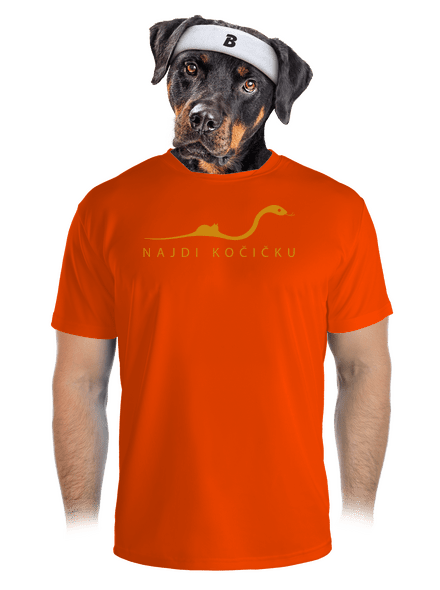 Najdi kočičku pánské sportovní tričko Neon Orange