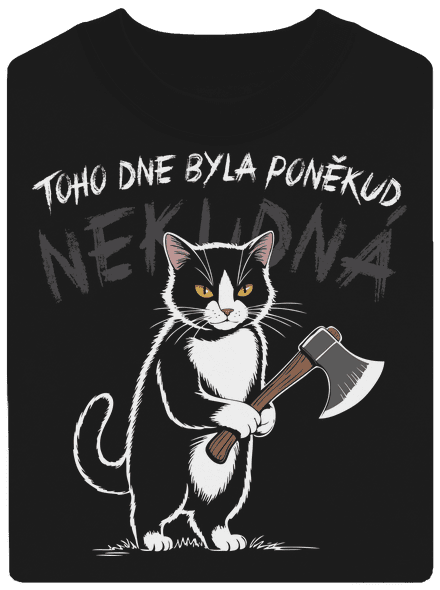 Neklidná kočka unisex mikina bez kapuce Black
