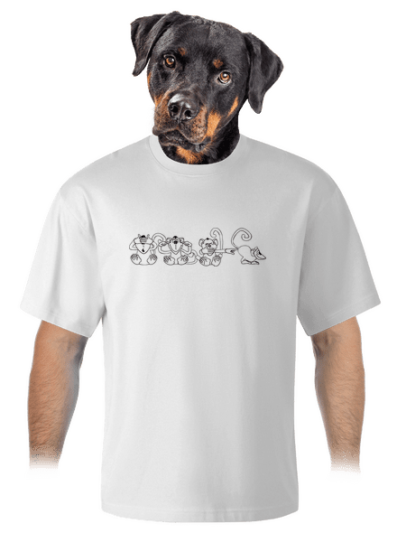 Omalovánka: Opice unisex tričko oversized White