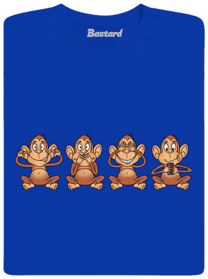 Opička s mobilem pánské dlouhý rukáv Royal Blue