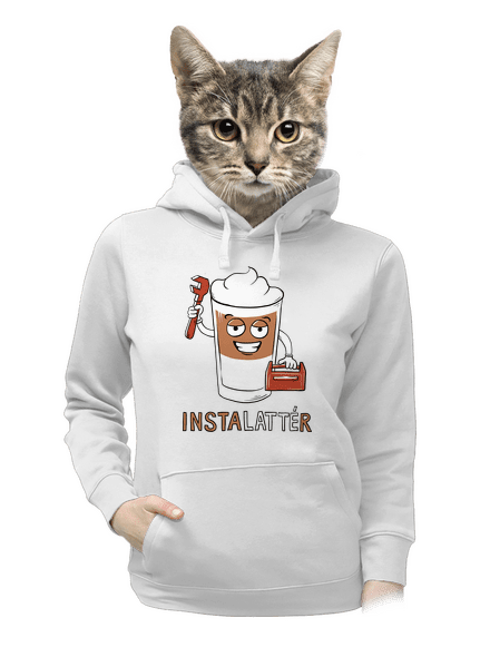 Instalattér dámská mikina klokanka White