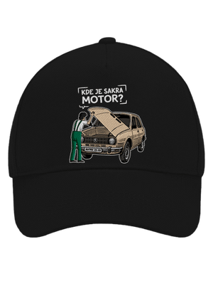 Kde je motor? kšiltovka baseballka Black