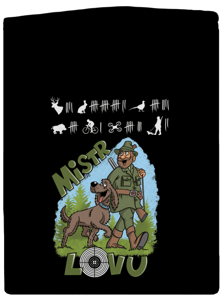 Mistr lovu pánská mikina na zip Black