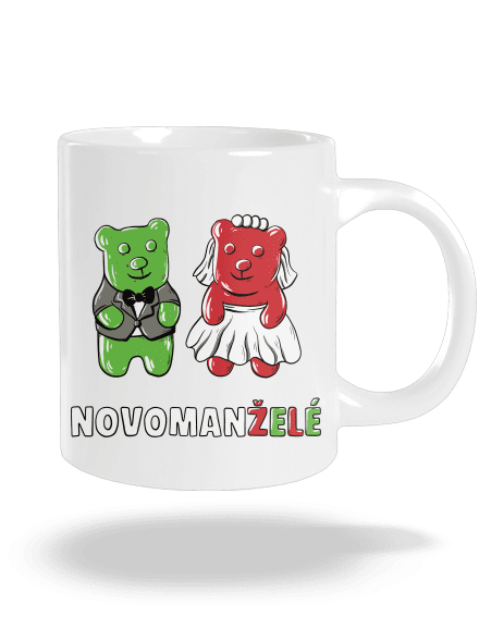 Novomanželé z želé velký hrnek White