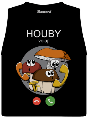 Houby volají dámské tílko volné Black