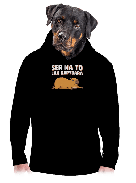 Jak kapybara pánská mikina klokanka Black