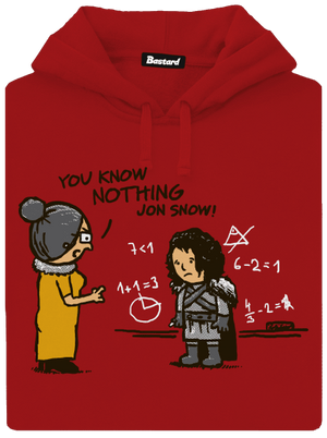 You Know Nothing dámská mikina klokanka Red Mal
