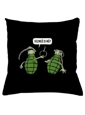 Granáty polštář Black