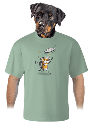 Čepice unisex tričko oversized Sage