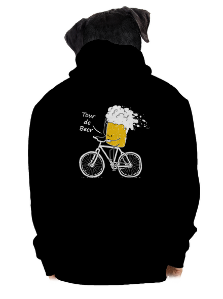 Tour de beer pánská mikina na zip Black