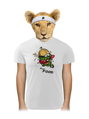 Fast Food dětské sportovní tričko White