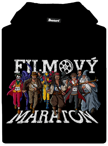 Filmový maraton dětská mikina klokanka Black