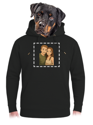 Ghibli efekt z vlastní fotky unisex mikina premium Dark Black