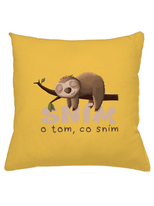 Sním o tom, co sním polštář Yellow Gold