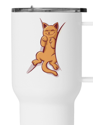 Spící kotě termohrnek White