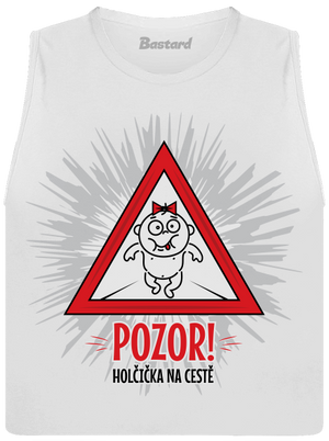 Holčička na cestě dámské tílko volné White