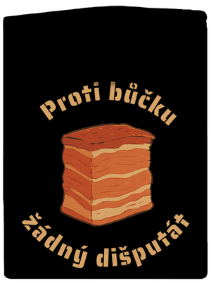 Proti bůčku žádný dišputát pánská mikina na zip Black