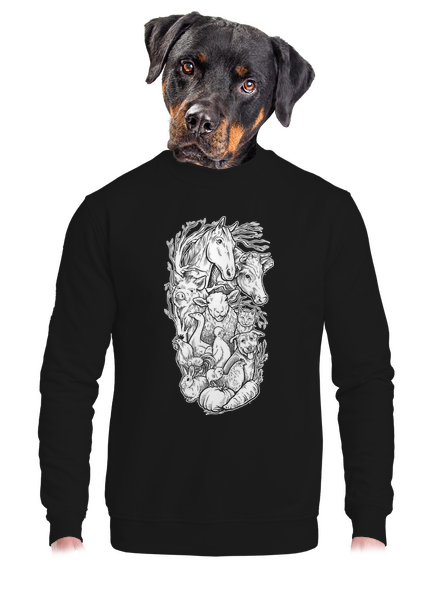 Pastvina unisex mikina bez kapuce Black