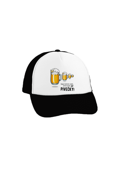 Pivečka kšiltovka truckerka Black cap