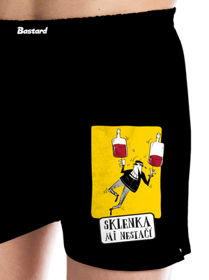 Sklenka mi nestačí pánské trenky Black
