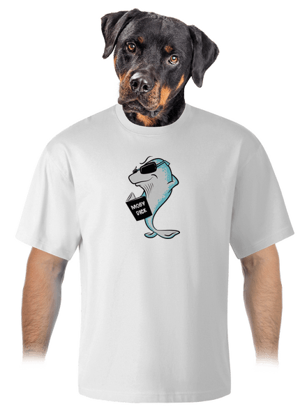 Moby Dick unisex tričko oversized White