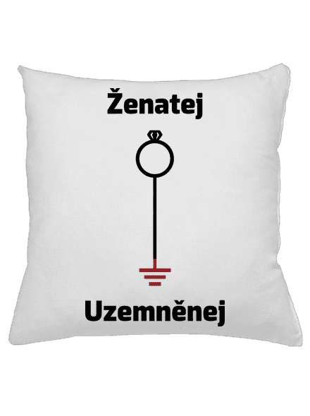 Ženatej a uzemněnej polštář White