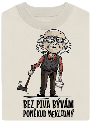 Neklidný bez piva unisex mikina bez kapuce Off White