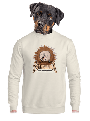 Mangalica unisex mikina bez kapuce Off White