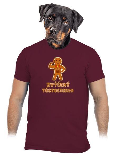 Zvýšený těstosteron pánské tričko Burgundy