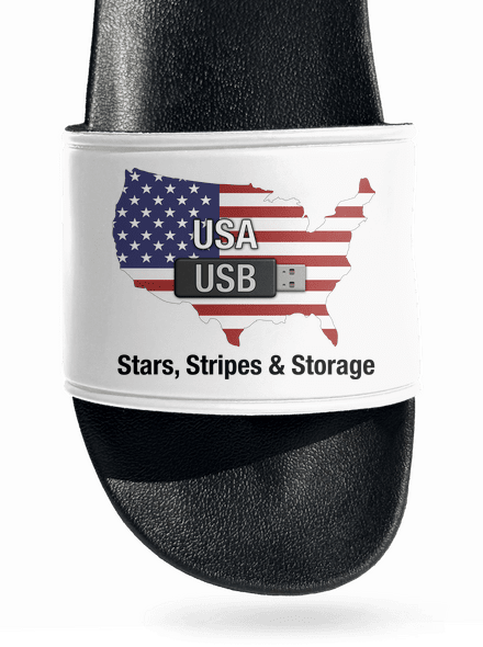 USA a USB pantofle White