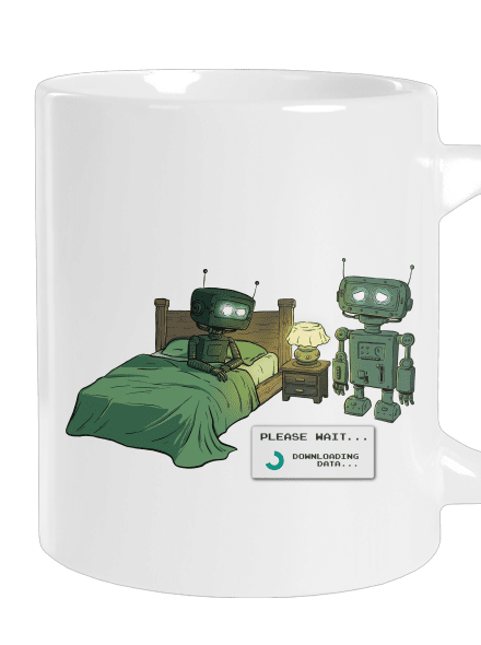 Robotí romantika velký hrnek White