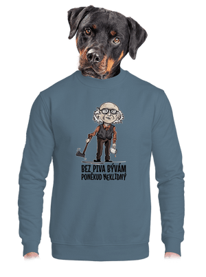 Neklidný bez piva unisex mikina bez kapuce Nordic Blue